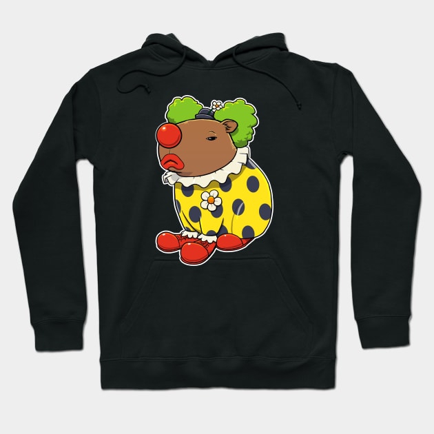 Grumpy Capybara Clown Hoodie by capydays